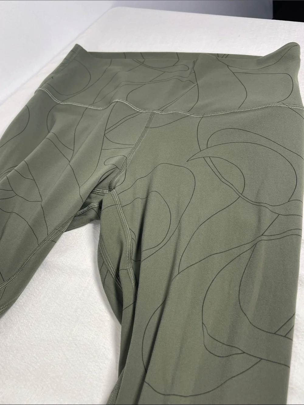 Lululemon Athletica Olive Green Patterned Leggings